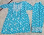 Rayon Embroidered Kurta with Plazo Set